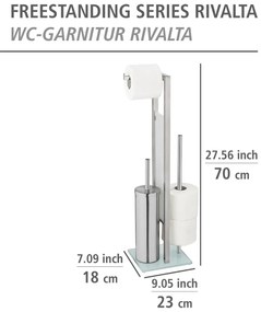 Rivalta wc-papír tartó állvány kefével - Wenko