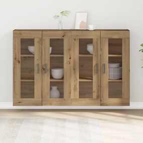 Fali Szekrények 2 db Artisan Tölgy 69,5x34x90 cm Mérnöki Fa