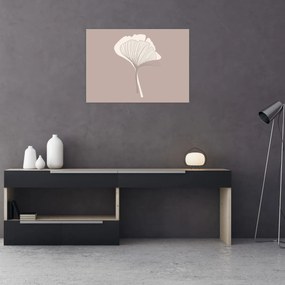 Üveg kép - Bézs színű levelek N⁰3 (70x50 cm)