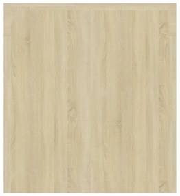 sonoma tölgy színű TV-szekrény LED-lámpákkal 140 x 36,5 x 40 cm