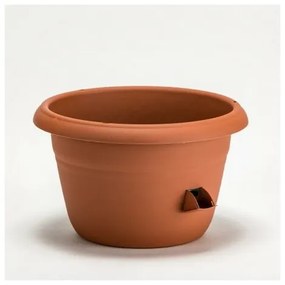 Plastia Siesta önöntöző kültéri virágtartó, 25 cm terrakotta, 25 cm átmérőjű