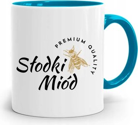 Kék Bögre Méhésznek Édes Méz nyomott mintával