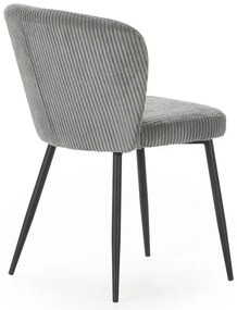 Szürke kordbársony étkezőszék szett 4 db-os Megan – Marckeric