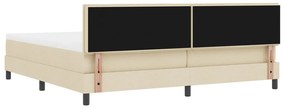 vidaXL Box Spring Ágy Matraccal &amp; LED Krém 200x200 cm Szövet