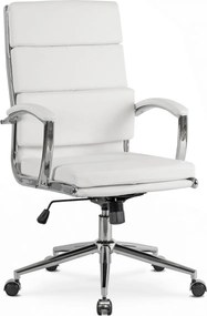 Forgószék fehér ökobőr. CAMILO