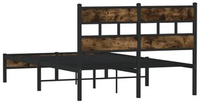 sonoma tölgy színű fejtámlás ágykeret matrac nélkül 120x200 cm