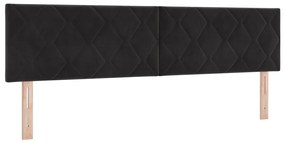 Fejtámla Gyémánt Blokk Design Fekete 180 cm Bársony