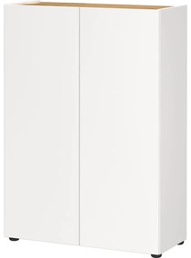 Fehér szekrény tölgyfa dekorral 74x105x33 cm Alviano – Germania