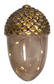 Barna függő karácsonyi fénydekoráció ø 7 cm Celina – Sirius