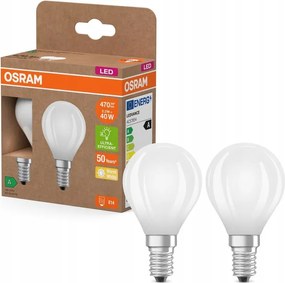 2x Led izzó P45 E14 470lm 2700K 214lm/W Classic Energy Efficiency Osram