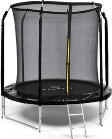 KLARFIT Jumpstarter, trambulin, 2,5 m Ø, háló 120 kg max., 195 cm Ø ugrófelület