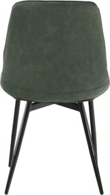 Szék, ekobőr zöld/fekete, HAZAL
