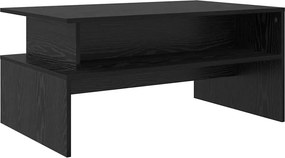 vidaXL Dohányzóasztal Fekete tölgy 90 x 55 x 42,5 cm Faanyag