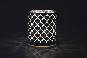 Díszlámpás készlet fehér üveg microLED láng nélkül