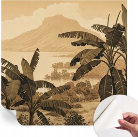 Öntapadós tapéta Fali furnér 3D hatás Trópusi panoráma 250x250