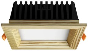 APLED -LED Lámpa SQUARE WOODLINE LED/6W/230V 4000K 12x12 cm fenyő tömör fa