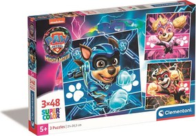Mancs Őrjárat Mighty 3x48 db-os puzzle Clementoni