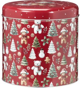 2 darab karácsonyi Teddies fémdoboz szett