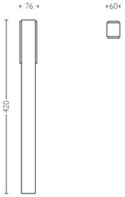 Philips 16488/93/P0 - Kültéri oszlopos lámpa MYGARDEN STRATOSPHERE 2xLED/4,5W IP44