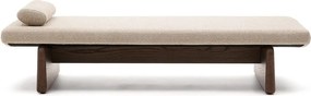 Bézs-sötét natúr színű zsenília heverő (variálható sarok) Topaz – Kave Home