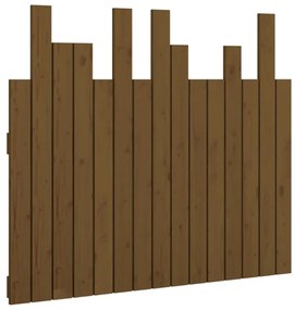 mézbarna tömör fenyőfa fali fejtámla 95,5 x 3 x 80 cm