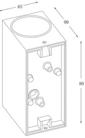 RED -Design Rendl-R12028- LED Kültéri fali lámpa KUBI 2xLED/3W/230V IP54