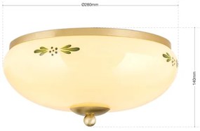 Orion DL 7-673 - Mennyezeti lámpa LANDHAUS 2xE27/60W/230V átm. 28 cm réz/bézs