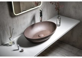 Sapho - Ráültethető mosdó FORMIGO 60x40 cm beton/barna