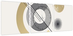 Kép - Geometriai formák N⁰2 (órával) (90x30 cm)