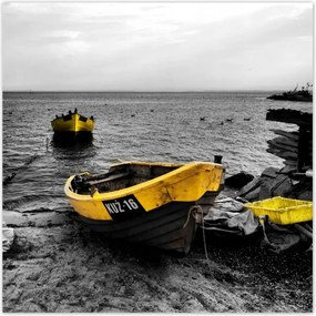 Poszterek 140x140 Csónakok a balti tengerparton