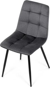 Étkezőgarnitúra 4 székkel, 130x70x76 cm, kerámia, márvány, ASE-1038 GREY2