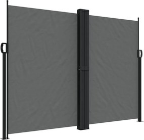 vidaXL antracitszürke behúzható oldalsó napellenző 180 x 1000 cm