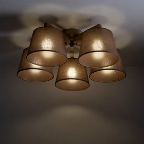 Brilagi - Felületre szerelhető csillár LATTE SABIA 5xE27/15W/230V fenyő/barna