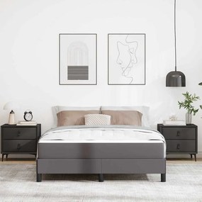 Ágy matracmal Szürke 140 x 200 cm Műbőr