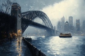 Canvas Város Vászonkép Sydney Ausztrália Híd Harbour Bridge 60x40