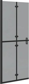 vidaXL Sétáló zuhanyfal Fekete 80 x 6,5 x 190 cm
