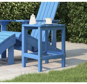 vidaXL vízkék HDPE kerti Adirondack asztal 38 x 38 x 46 cm