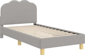 vidaXL Gyerekágy kerettel Világosszürke 80 x 160 cm Juh Gyapjú