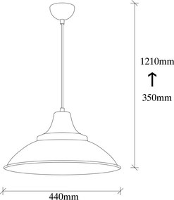 Sağlam 3732 fekete-arany fém függőlámpa, Ø44 cm