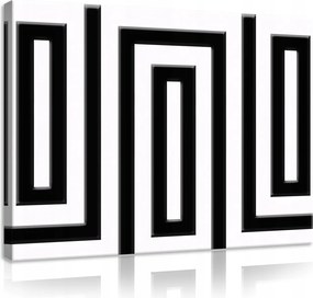 Vászonkép 60x40 Geometrikus minta fekete-fehér absztrakt minimalizmus dinamika