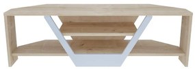 TV szekrény Sares - Oak, White