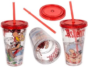 Műanyag pohár szívószállal - Asterix és Obelix 500ml