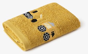 Goldea gyermek frottír törölköző - markolós a mustár színűn 30 x 50 cm
