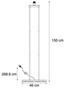 Modern állólámpa fekete - Thijmen