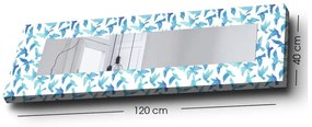 Fali tükör tömörfa kerettel 40x120 cm – Wallity