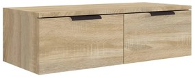 2 db sonoma tölgyszínű szerelt fa fali szekrény 68x30x20 cm