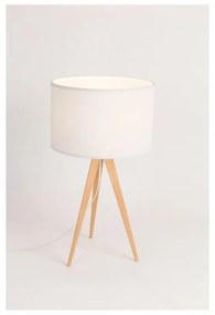 Tripod Wood fehér asztali lámpa, ø 28 cm - Zuiver