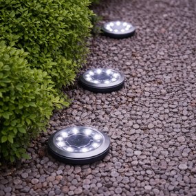 Zaparkorun Napelemes kerti LED lámpák - 8 LED - hideg fehér - 4 db