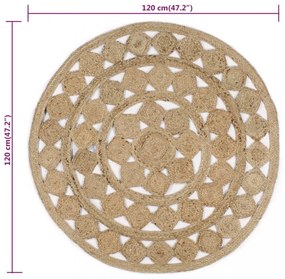 kézzel font jutaszőnyeg 120 cm