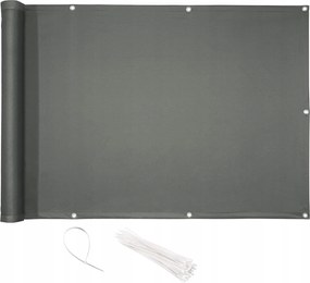 Erkélyvédő privatizáló szőnyeg vízálló szürke antracit 0,75 x 6 m